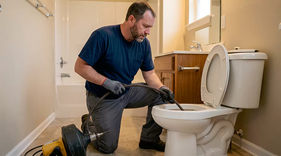 How to Unclog a Sewer Line Through a Toilet
