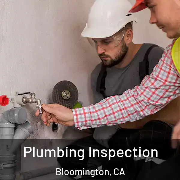  Plumbing Inspection Bloomington, CA